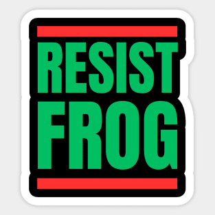 Resist-Frog Sticker